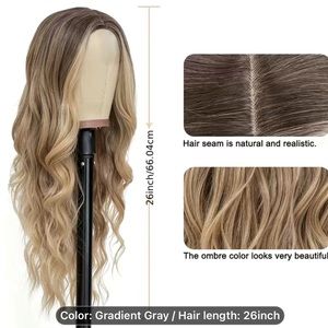 Long Curly Wavy Wig (Synthetic )